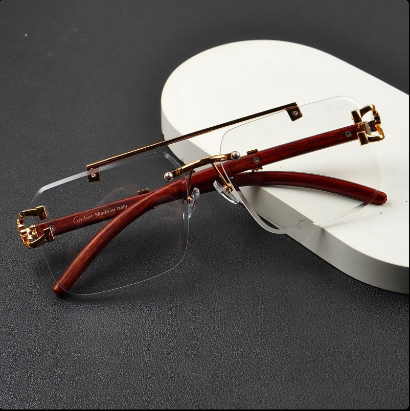 Cheetah Transition Black- Rimless Sunglasses For Men