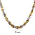 Men's Gold & Silver Twist Chain (21.5 Inch)